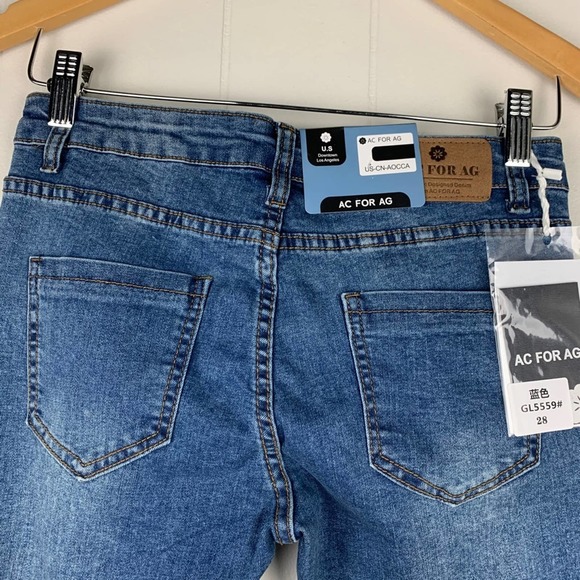 AC For AG SKIN 5 FLARE LEG RAW HEM Jeans NWT 27 - Picture 12 of 15